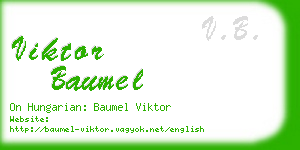 viktor baumel business card